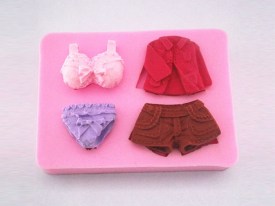 Molde silicona 4 ropa de mujer